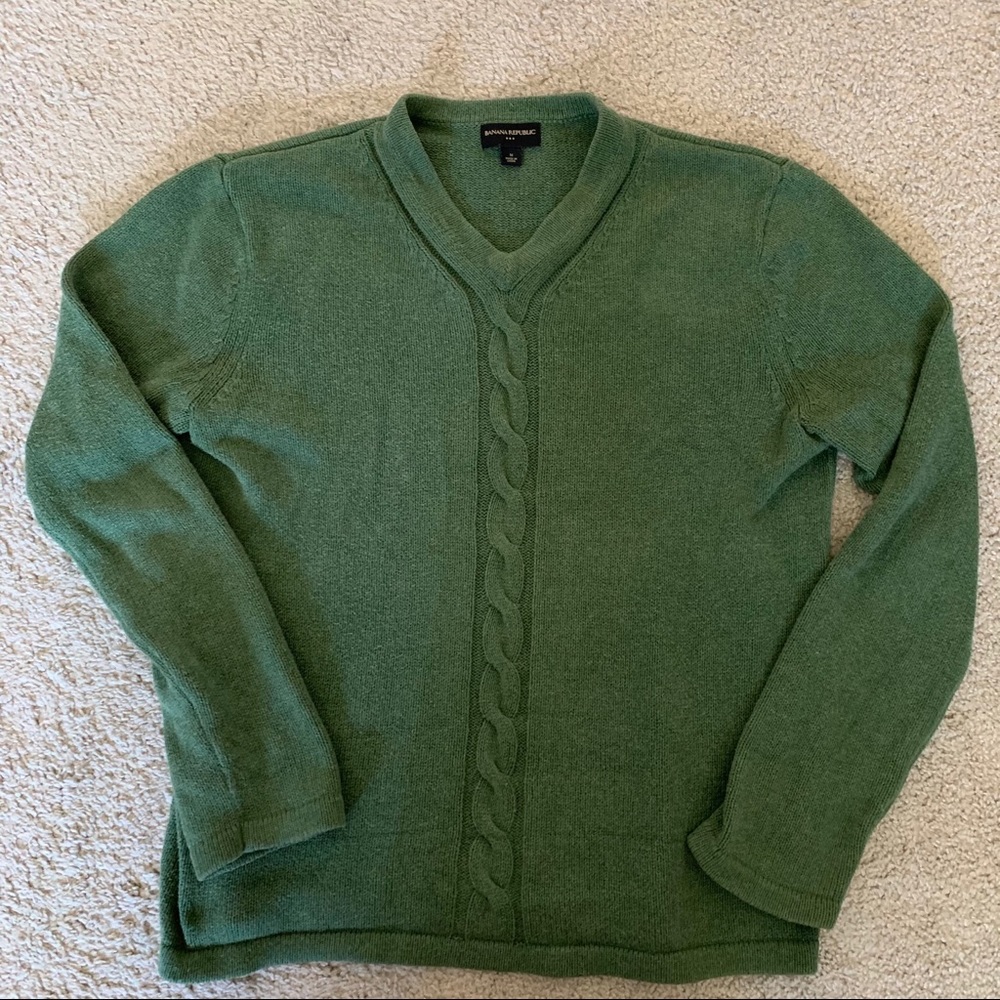 Men’s Cable Detail Sweater- Banana Republic